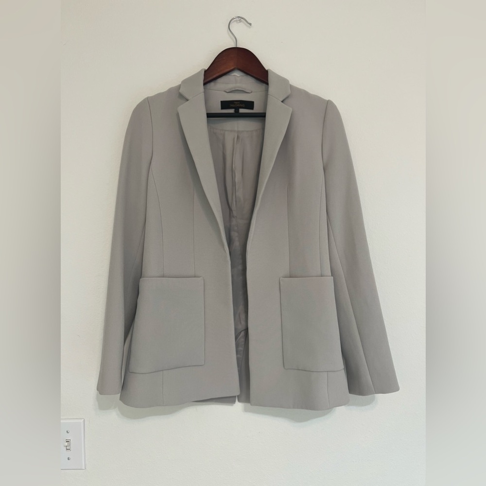 Next Tailoring Womans Pale Grey Edge to Edge Blazer Jacket